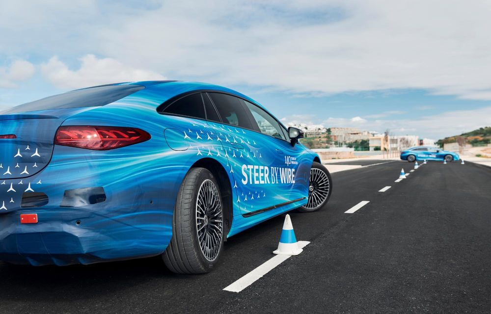 Mercedes-Benz anunță tehnologie steer-by-wire și volan compact pentru EQS - Poza 7