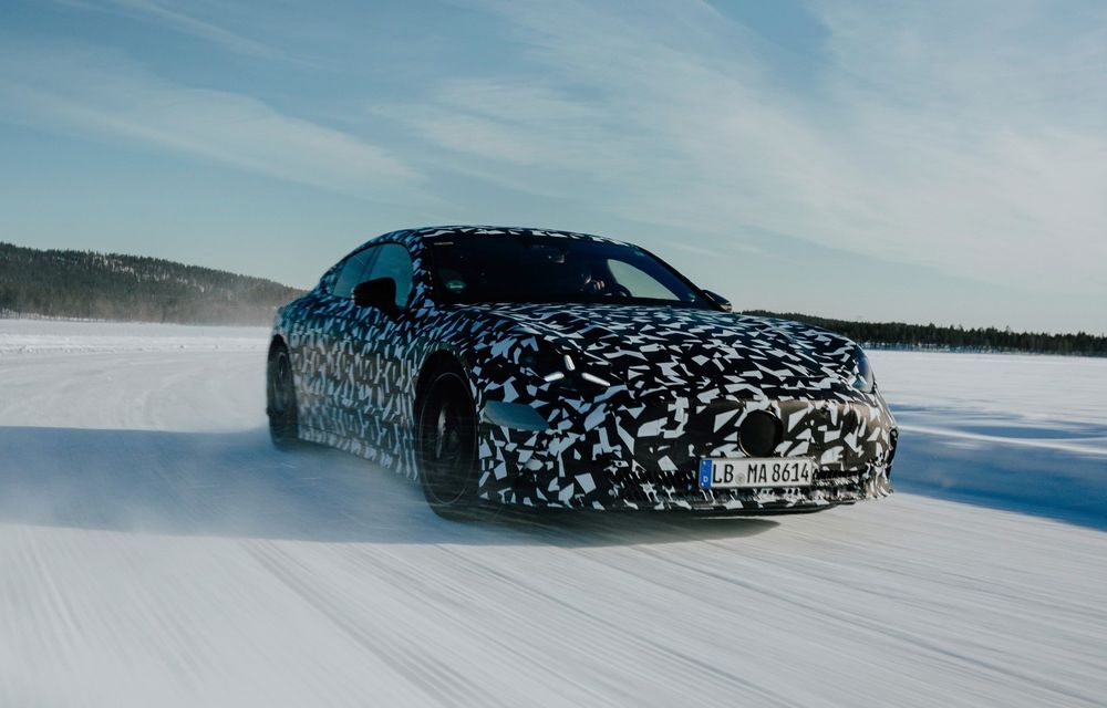 Imagini noi cu viitorul Mercedes-AMG GT 4-Door Coupe: sunet fals de motor V8 - Poza 1