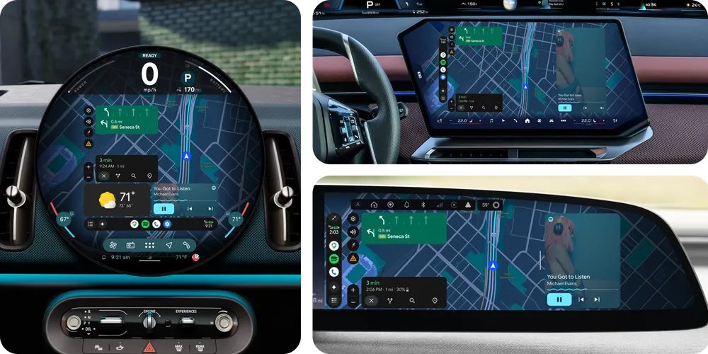 Google anunță îmbunătățiri pentru Android Auto: interfață nouă, personalizabilă - Poza 2