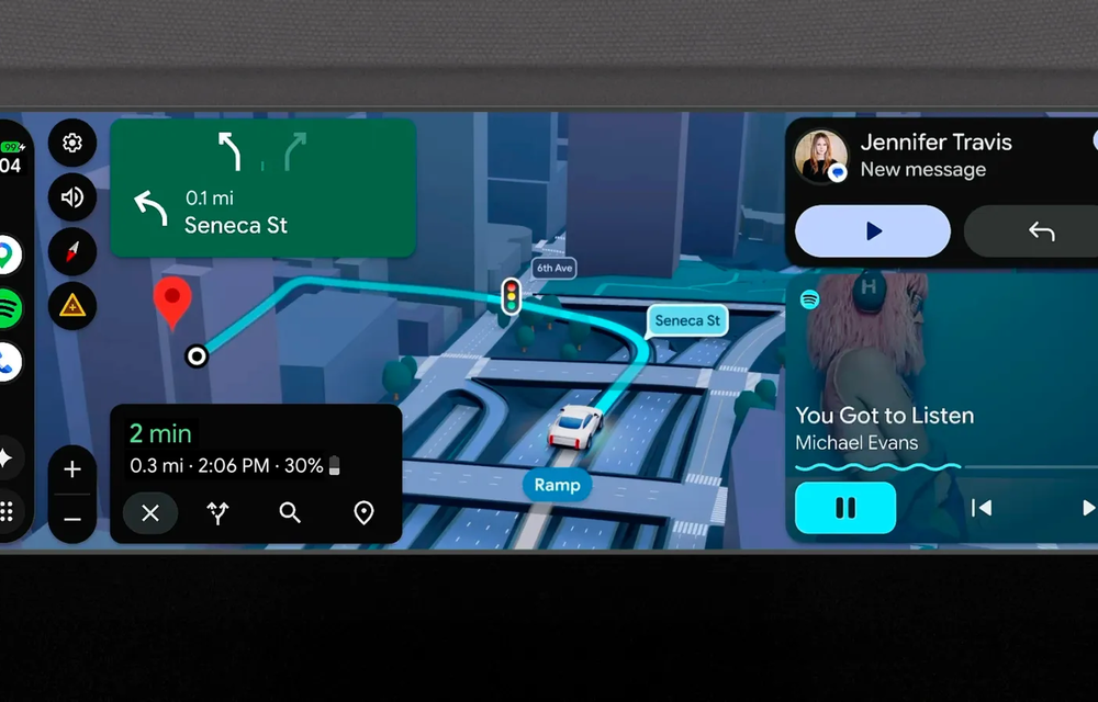 Google anunță îmbunătățiri pentru Android Auto: interfață nouă, personalizabilă - Poza 1