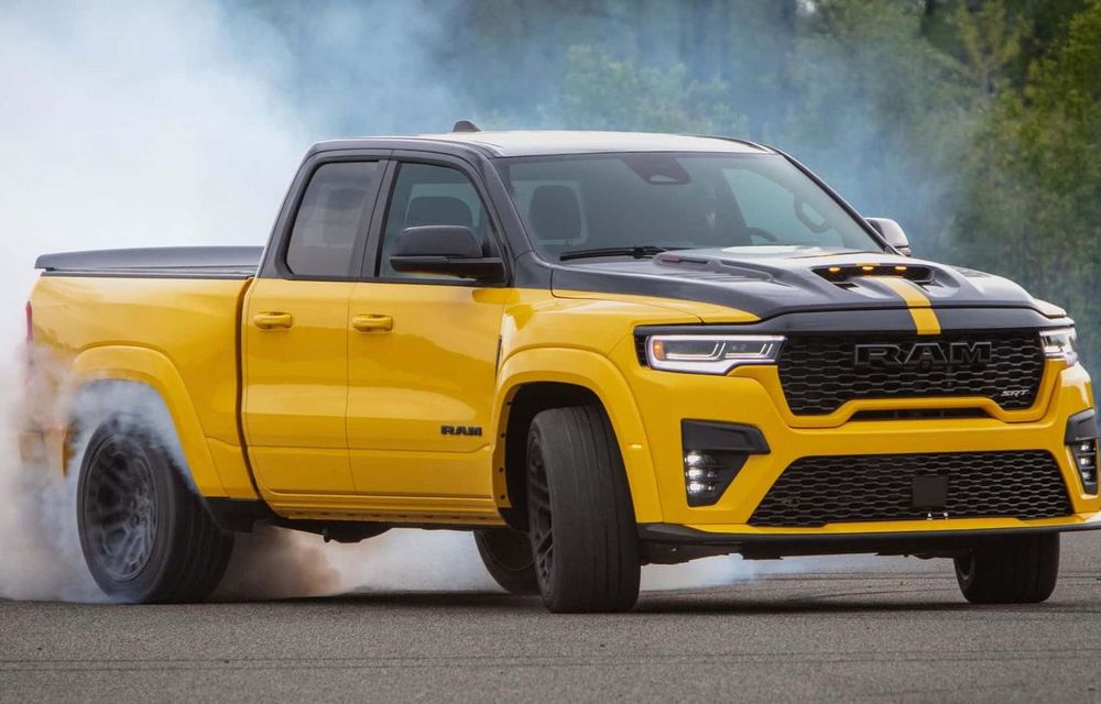 Noul Ram 1500 Bumble Bee: pick-up de performanță cu motor V8 de 777 CP - Poza 1 Noul Ram 1500 Bumble Bee: pick-up de performanță cu motor V8 de 777 CP - Poza 1