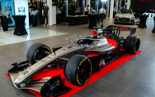 Monopostul Audi de Formula 1, expus în România Monopostul Audi de Formula 1, expus în România