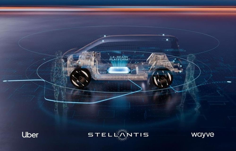 Stellantis, parteneriat nou cu Wayve și Uber pentru taxiuri autonome - Poza 1 Stellantis, parteneriat nou cu Wayve și Uber pentru taxiuri autonome - Poza 1