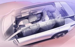Skoda Peaq: primele schițe cu interiorul noului model Skoda Peaq: primele schițe cu interiorul noului model