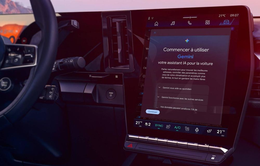 Renault introduce asistentul Gemini AI pentru OpenR Link cu Google integrat - Poza 1