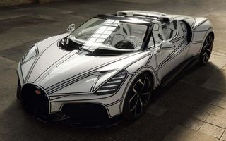 Bugatti W16 Mistral Blanc Éternel: ediție unicat decorată cu porțelan