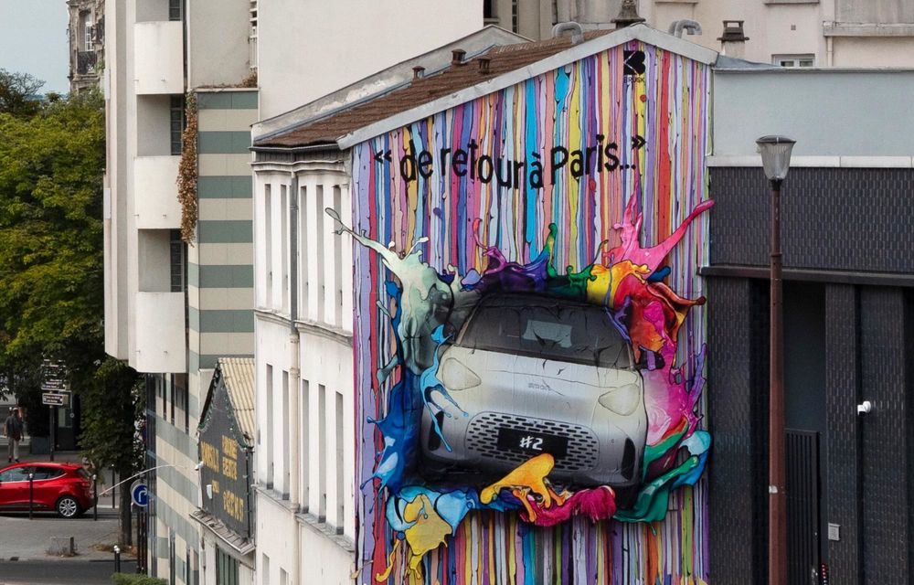 Noul Smart #2: exterior dezvăluit prin picturi murale - Poza 7 Noul Smart #2: exterior dezvăluit prin picturi murale - Poza 7