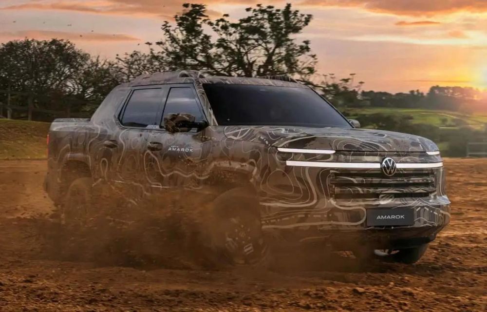 Primele imagini cu noua generație Volkswagen Amarok: model destinat pieței din America Latină - Poza 1 Primele imagini cu noua generație Volkswagen Amarok: model destinat pieței din America Latină - Poza 1