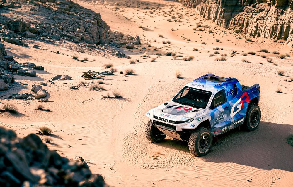 Toyota va concura la raliul Dakar 2027 cu o mașină alimentată cu hidrogen - Poza 3 Toyota va concura la raliul Dakar 2027 cu o mașină alimentată cu hidrogen - Poza 3