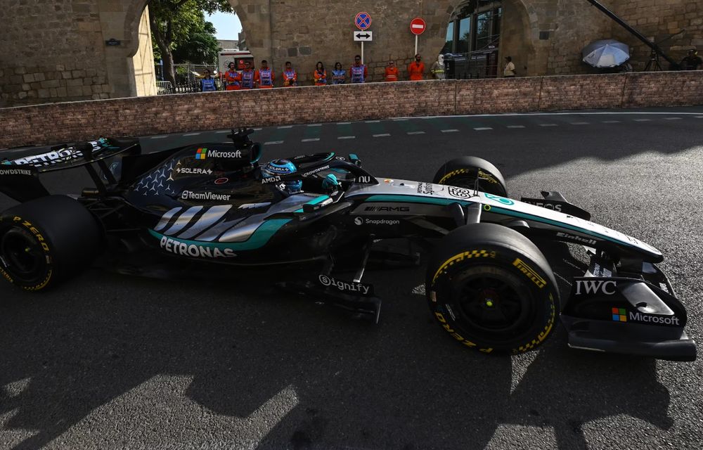 F1: George Russell, cel mai rapid în primele antrenamente din Azerbaidjan - Poza 1 F1: George Russell, cel mai rapid în primele antrenamente din Azerbaidjan - Poza 1