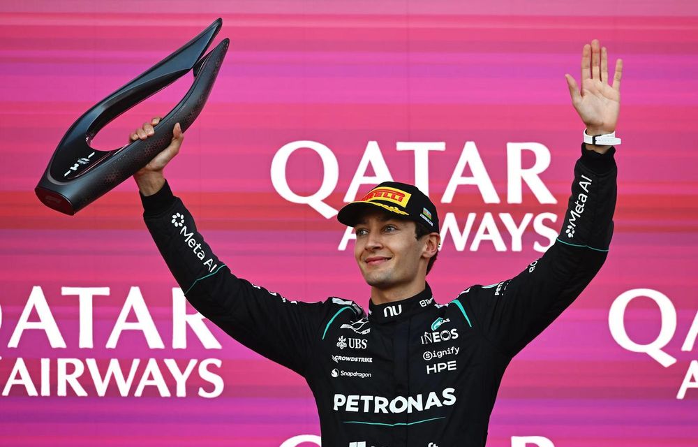 F1: George Russell câștigă în Azerbaidjan. Verstappen și Hadjar, pe podium - Poza 1