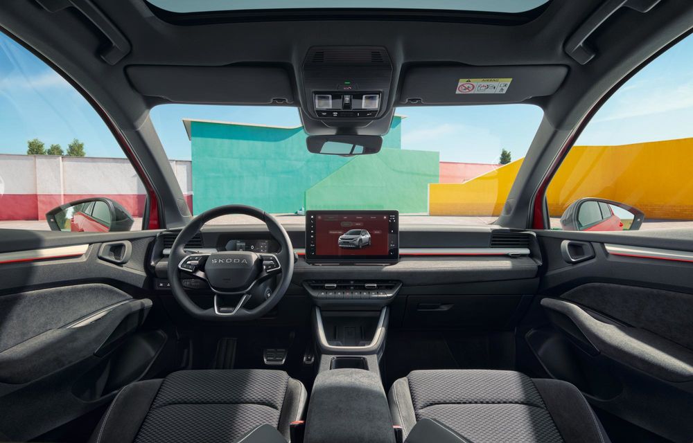 Noua Skoda Epiq Sportline: faruri LED Matrix și plafon negru în standard - Poza 11