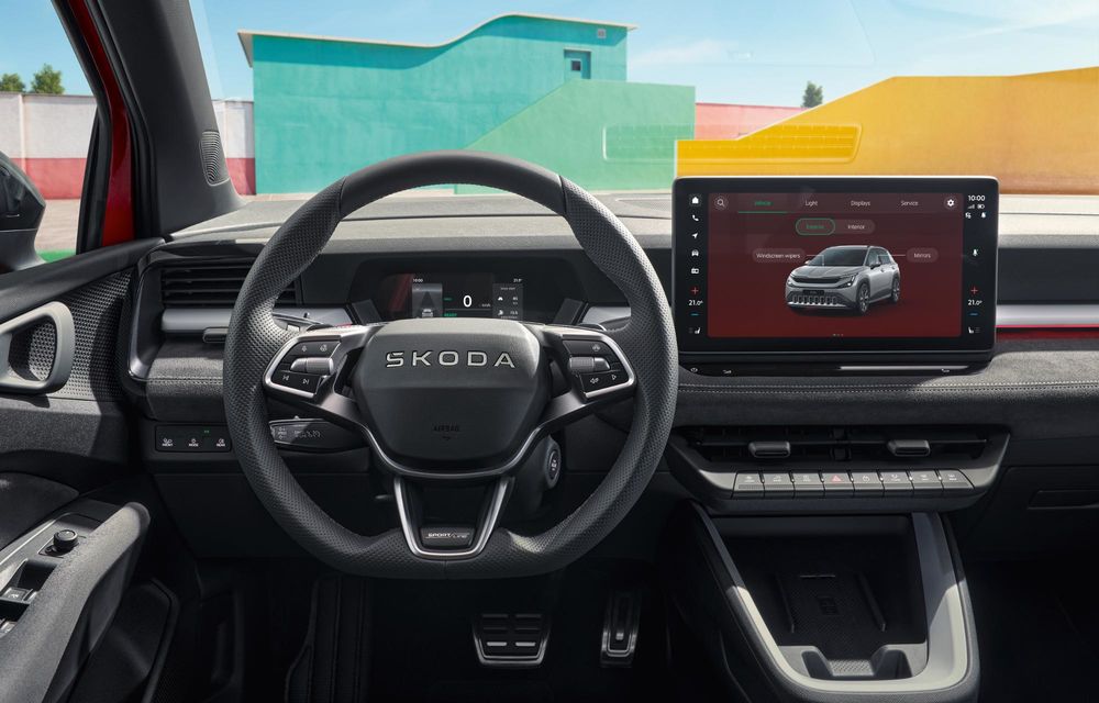 Noua Skoda Epiq Sportline: faruri LED Matrix și plafon negru în standard - Poza 13