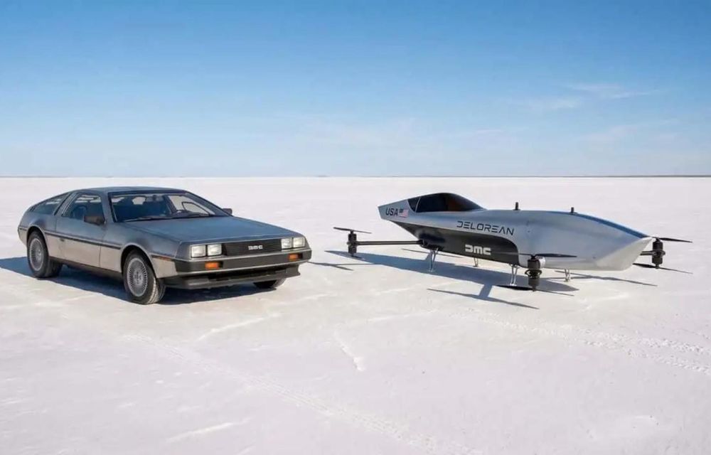 DeLorean intră în cursele cu aeronave electrice: americanii vor concura în Airspeeder - Poza 1 DeLorean intră în cursele cu aeronave electrice: americanii vor concura în Airspeeder - Poza 1