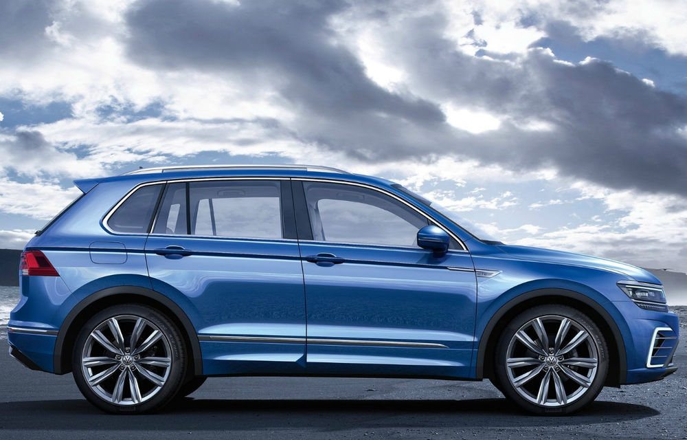 VW Tiguan GTE anunță viitoarea versiune hibrid plug-in: 1.9 l/100 km și panouri solare pe plafon - Poza 2