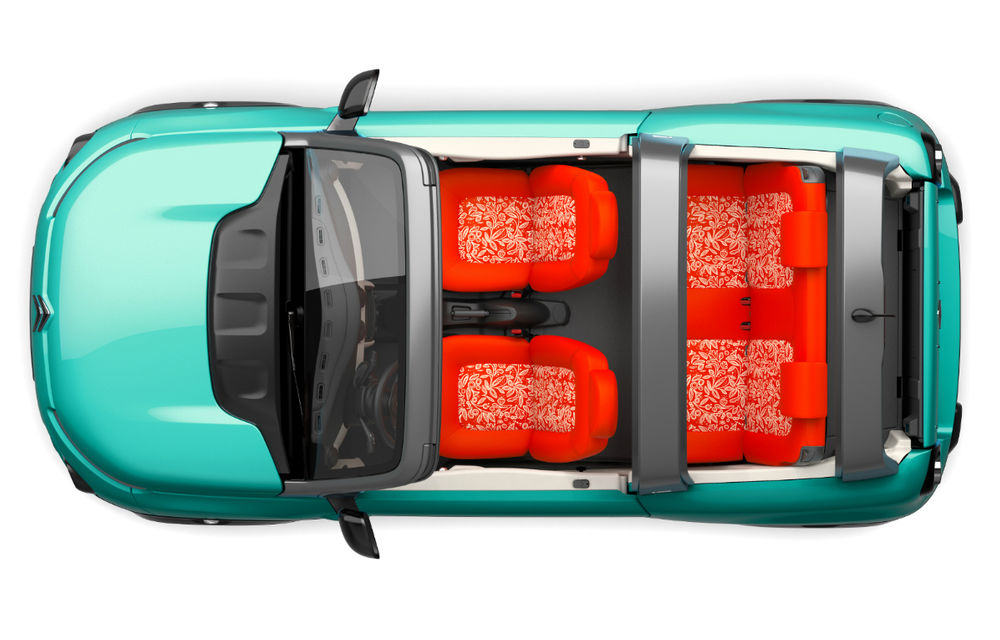 Cabrioletul electric Citroen E-Mehari nu are airbag-uri nici măcar opțional, dar costă 25.000 de euro în Franța - Poza 2