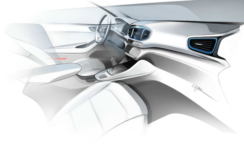 Hyundai Ioniq se dezvăluie în primele fotografii oficiale: ceva mai bine decât rivalul Toyota Prius - Poza 2