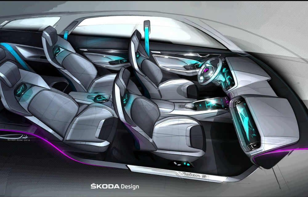 UPDATE: Galerie foto completă cu Skoda VisionS, conceptul viitorului SUV al mărcii din Cehia - Poza 3
