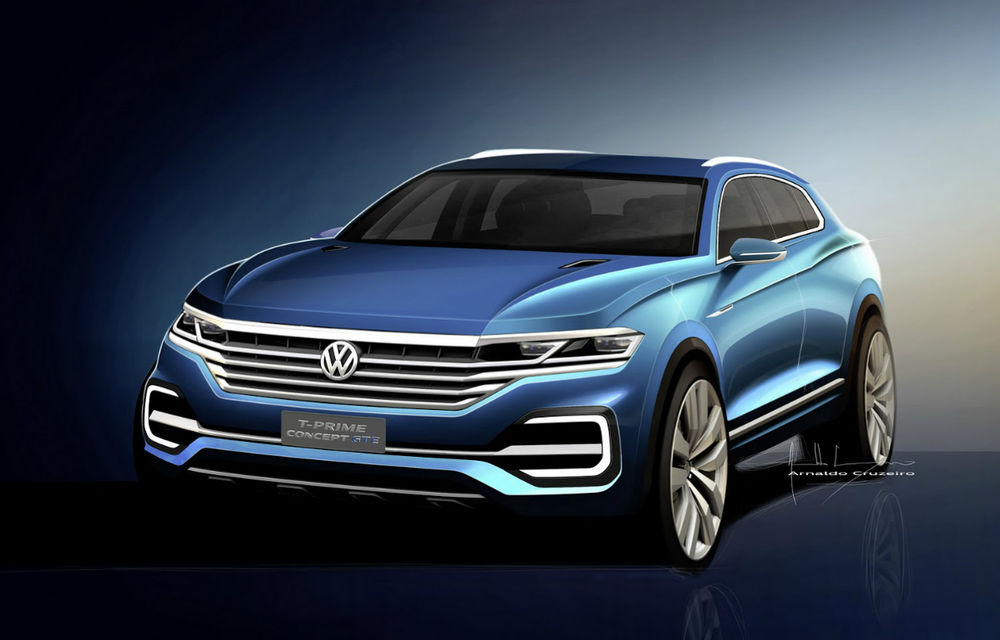 Burduşit cu tehnologie: Volkswagen T-Prime Concept GTE anticipează designului viitorului Touareg - Poza 2