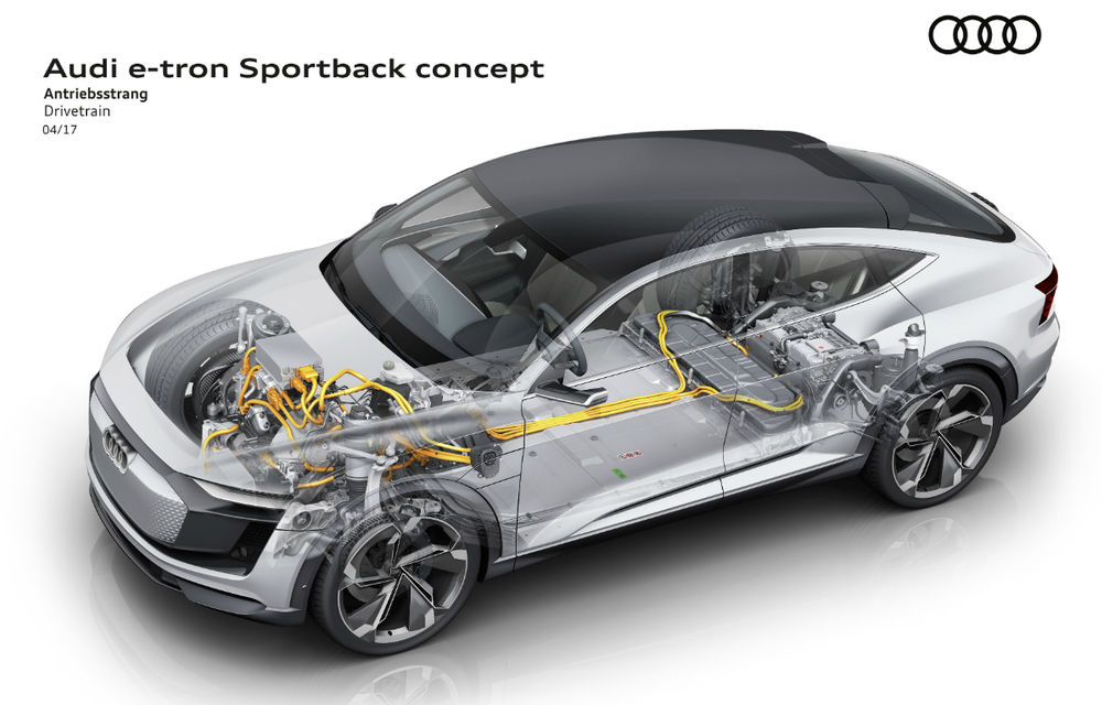 Audi e-tron Sportback Concept: un SUV coupe electric de 500 CP cu autonomie de 500 de kilometri, lansat în producție de serie în 2019 - Poza 2