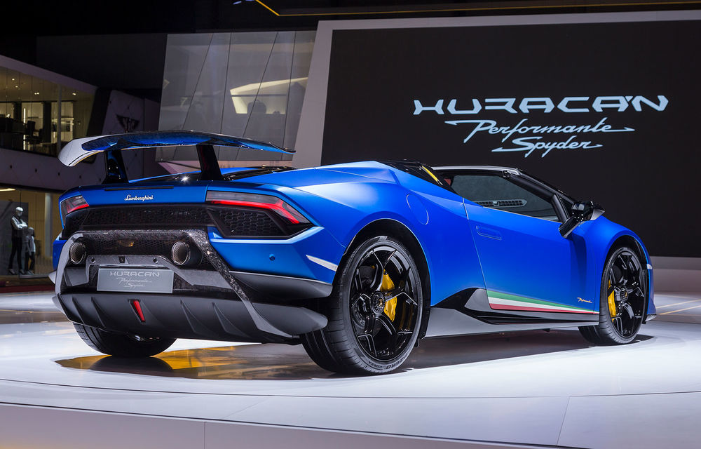 Lamborghini Huracan Performante Spyder: sistem aerodinamic activ, mai ușor cu 35 de kilograme și 640 de cai putere - Poza 2
