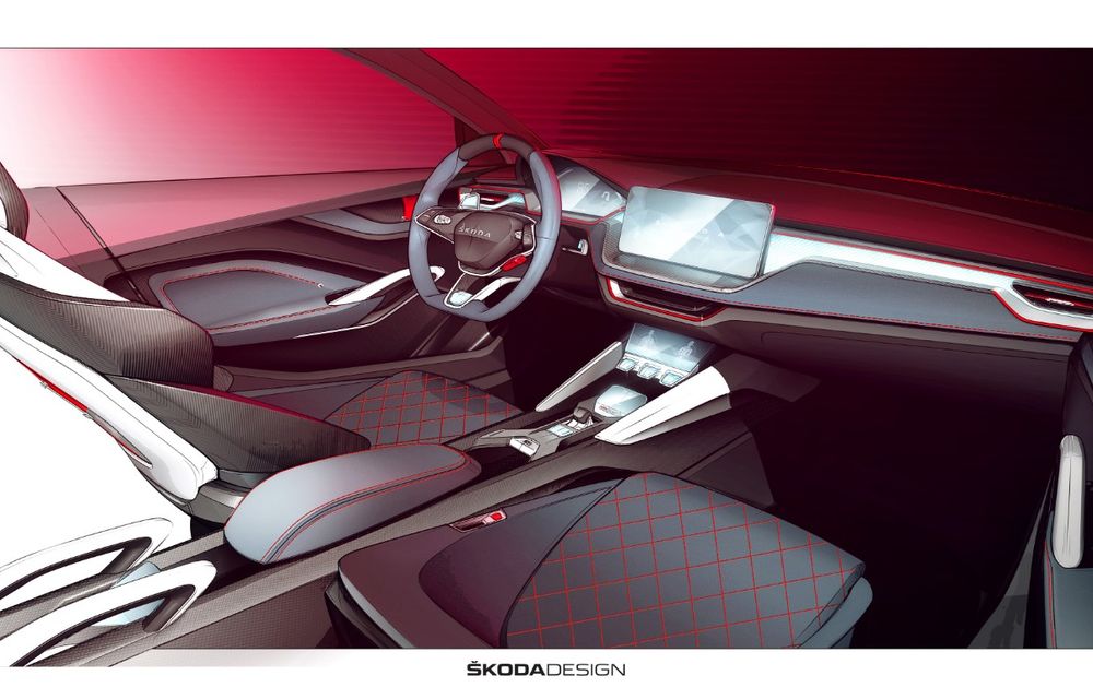 Imagini oficiale cu noul Skoda Vision RS Concept: 7.1 secunde pentru accelerația 0-100 km/h și un sistem hibrid de 245 CP - Poza 2