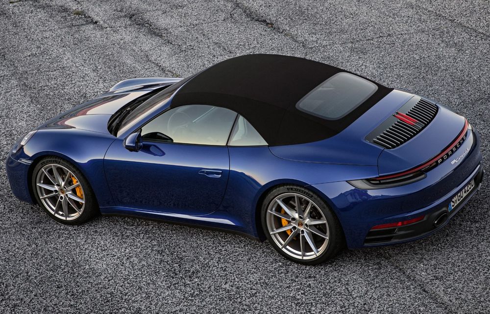 Porsche 911 Cabrio, imagini și informații oficiale: motor de 450 CP și 12 secunde pentru plierea plafonului din material textil - Poza 2