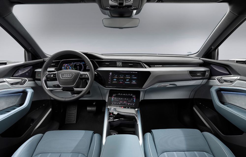 Audi prezintă e-tron Sportback: noul SUV coupe electric are până la 408 CP, autonomie de 446 de kilometri și faruri LED Digital Matrix - Poza 2